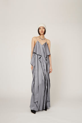 Rippling camisole dress (Gray)