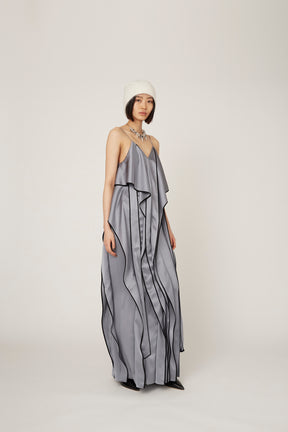 Rippling camisole dress (Gray)