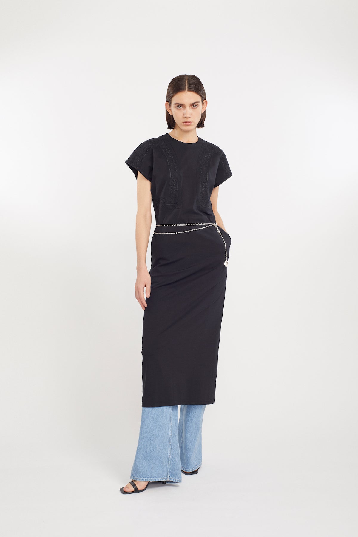 Petal chain belt (Silver)