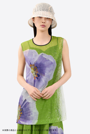"Poppy" drawing tops (Light green)