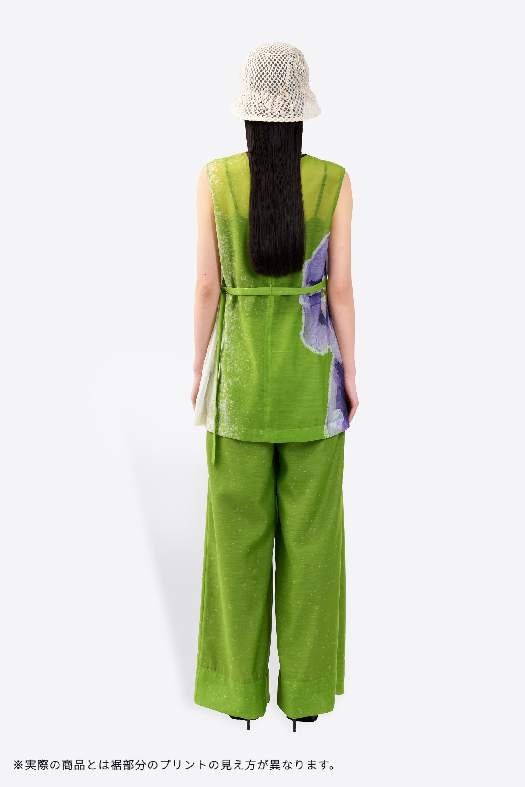 "Poppy" drawing tops (Light green)
