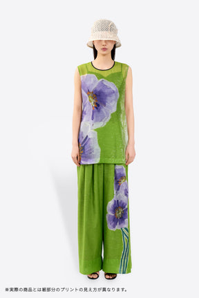 "Poppy" drawing tops (Light green)