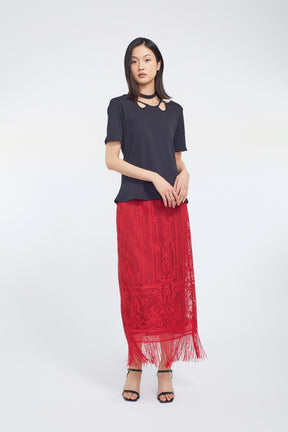 Ivy halfsleeve tops (Black)