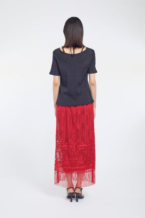 Ivy halfsleeve tops (Black)