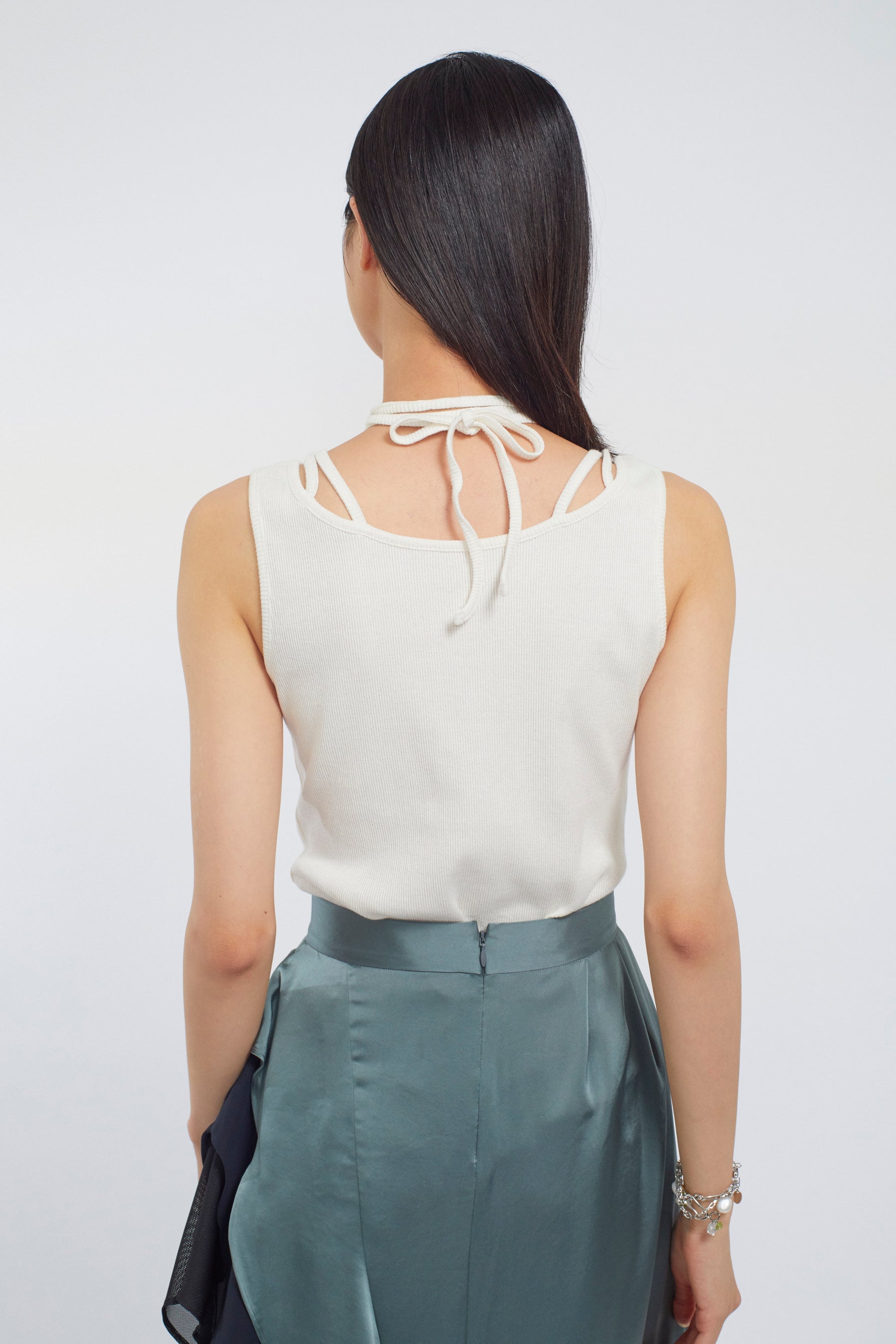 Glitter ivy tank (White)
