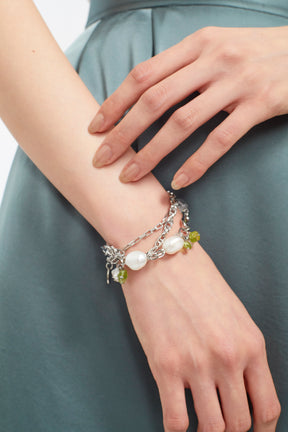 Droplet flower bracelet (Silver)