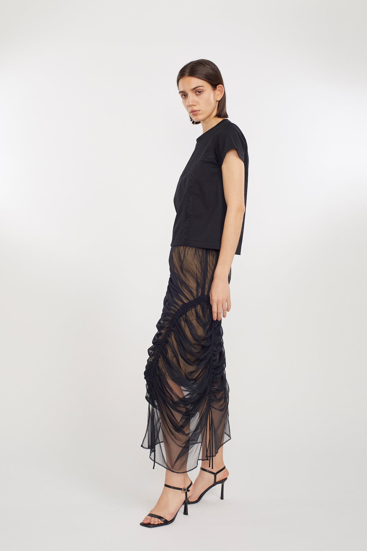 Stem tulle skirt (Black)