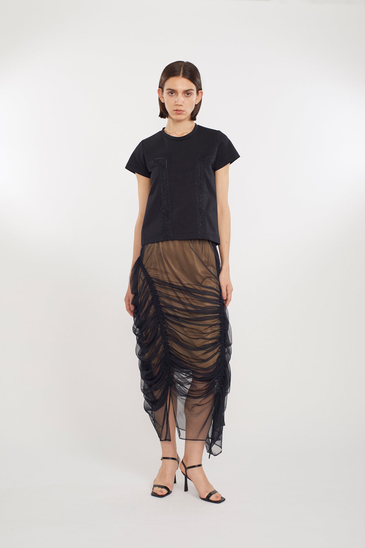Stem tulle skirt (Black)
