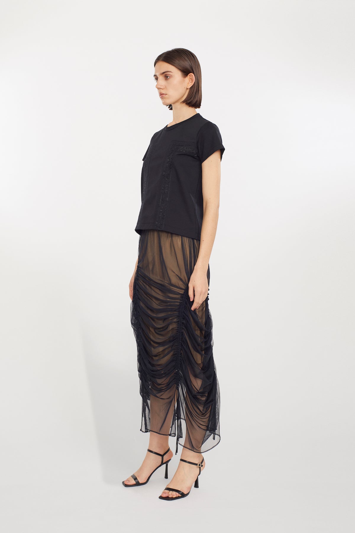 Stem tulle skirt (Black)