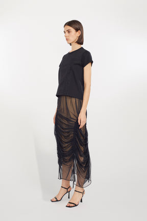 Stem tulle skirt (Black)