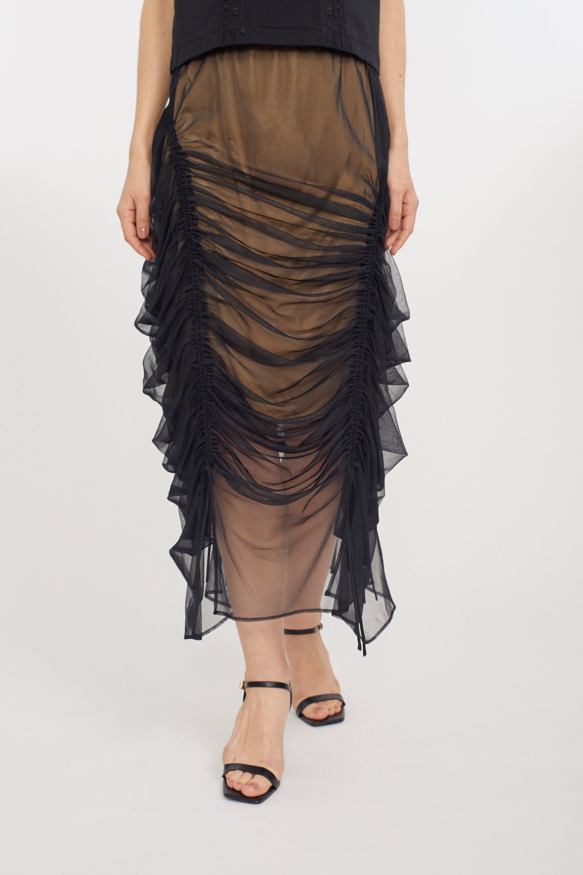 Stem tulle skirt (Black)