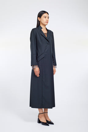 Classic lace jacket dress (Dark green)