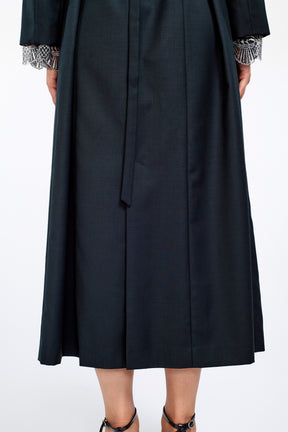 Classic lace jacket dress (Dark green)