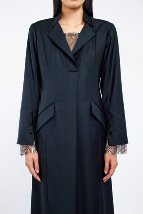 Classic lace jacket dress (Dark green)