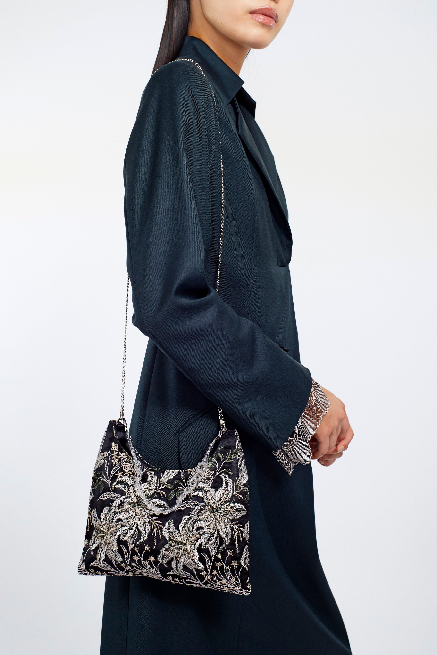 Classic lace mini bag (Black)