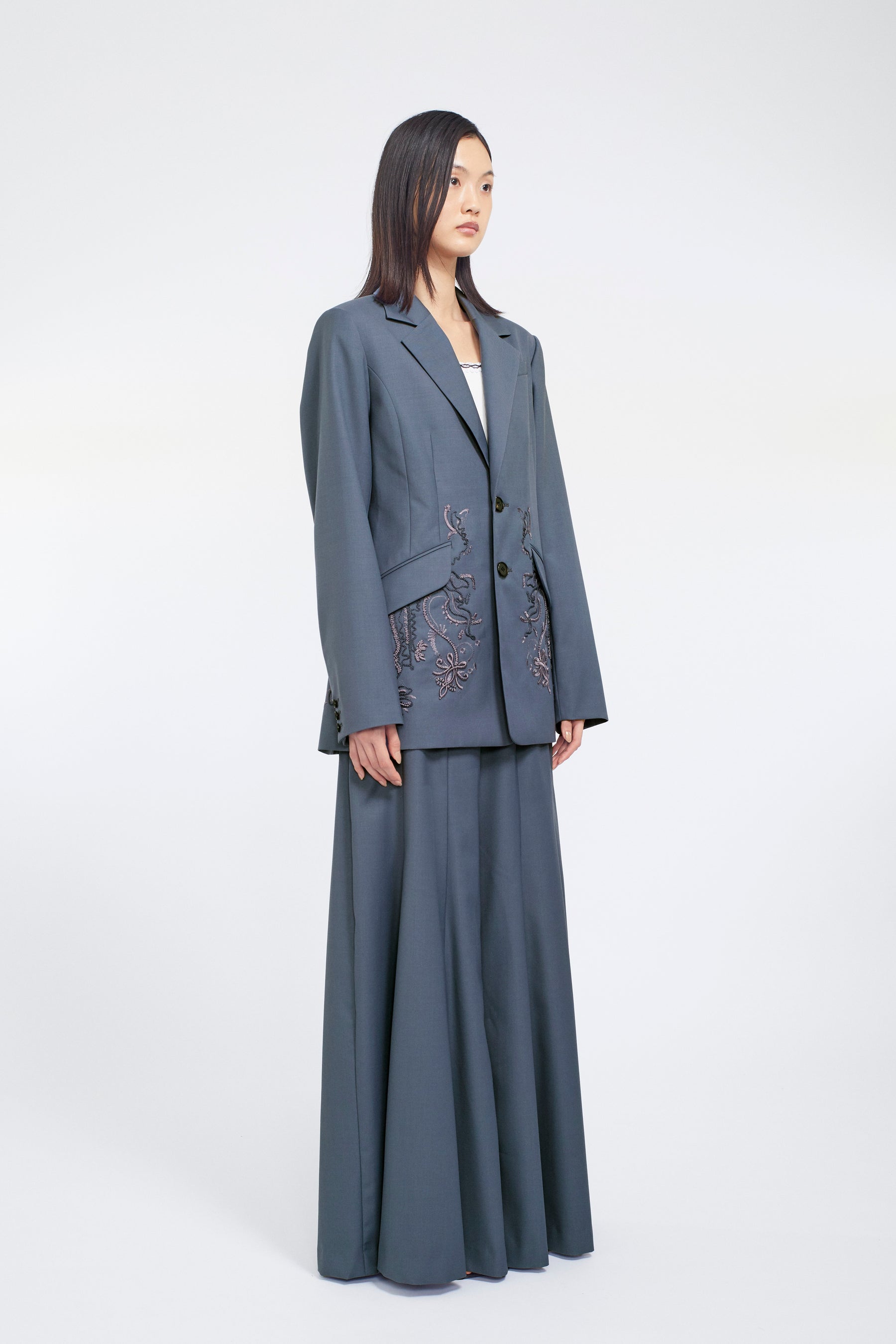 Surfacing embroidered jacket (Blue)