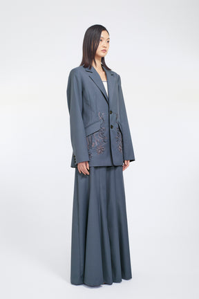 Surfacing embroidered jacket (Blue)