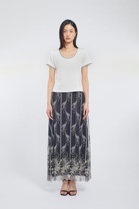 Classic lace skirt (Black)