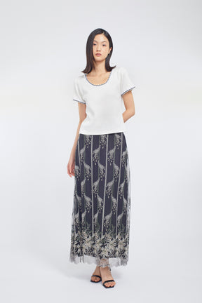 Classic lace skirt (Black)