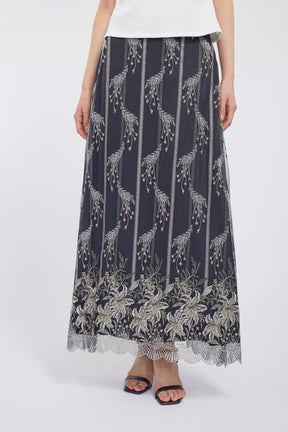 Classic lace skirt (Black)