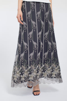Classic lace skirt (Black)