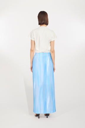 Framed embroidered jersey tops (White)