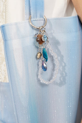 Jewel charm keychain (Silver)
