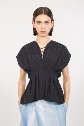 Glimmer embroidered tops (Black)