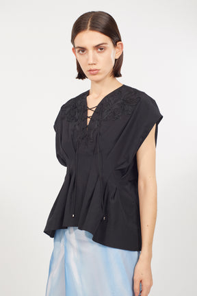 Glimmer embroidered tops (Black)