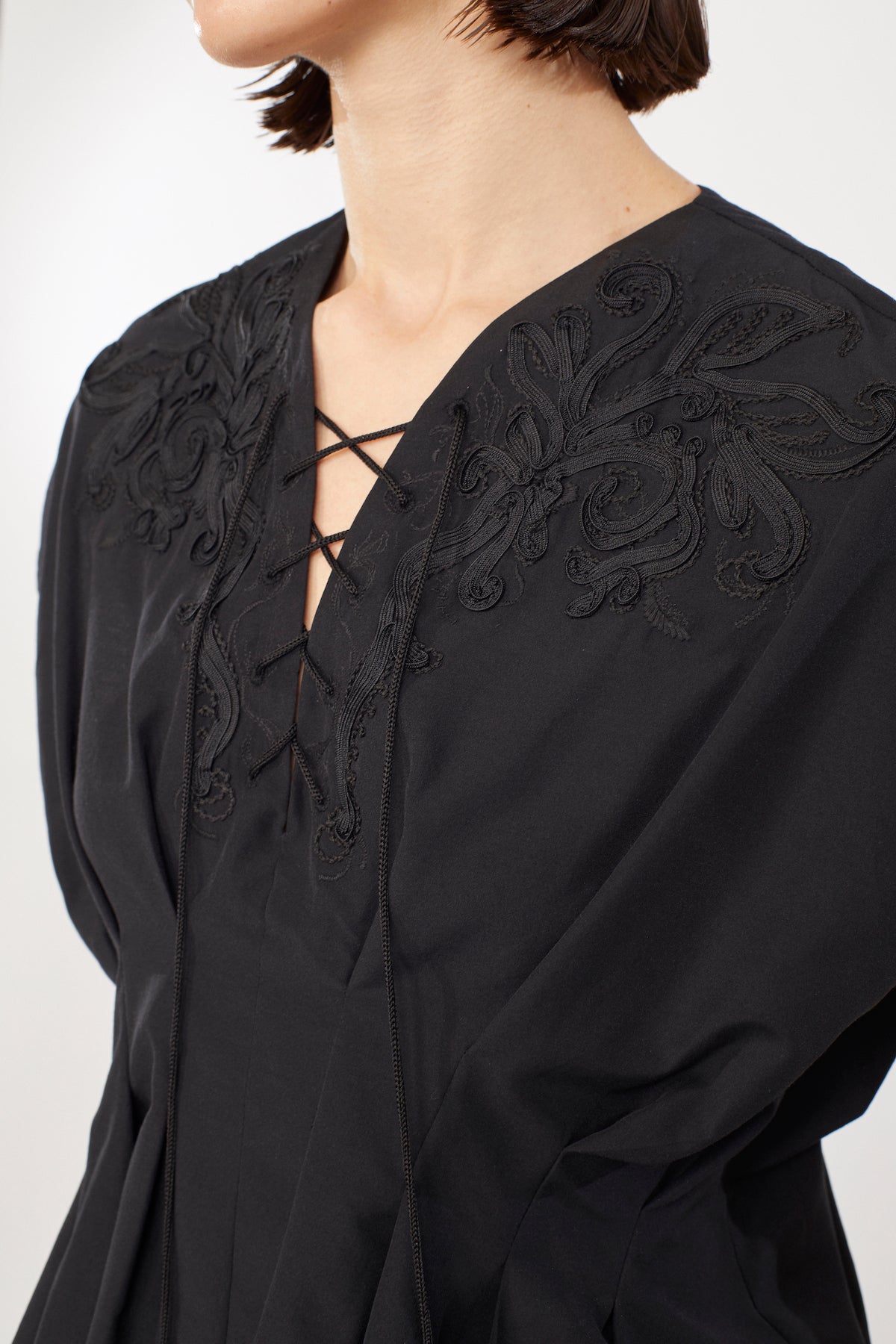 Glimmer embroidered tops (Black)