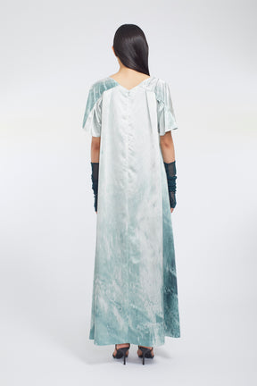 Water mirror print dress (Green)