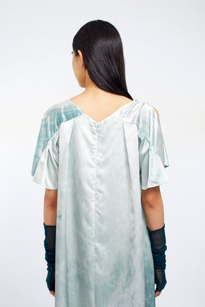 Water mirror print dress (Green)