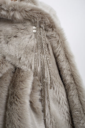 Glint chain pin Brooch (Silver)