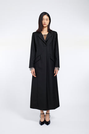 Classic lace jacket dress (Black)