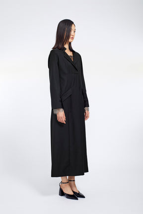 Classic lace jacket dress (Black)