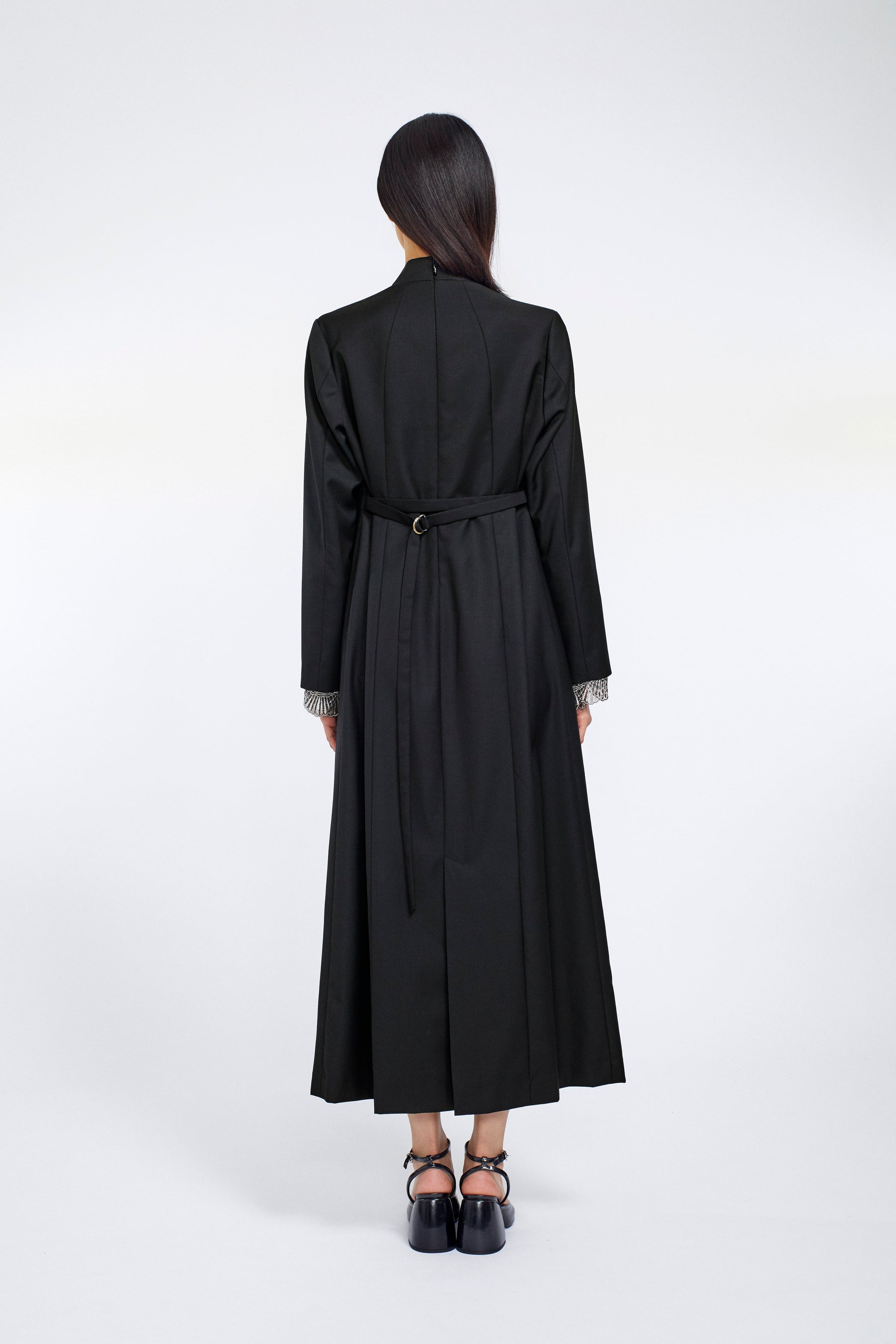 Classic lace jacket dress (Black)