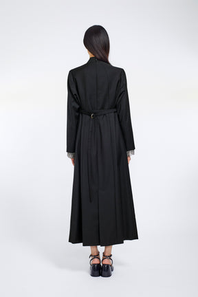 Classic lace jacket dress (Black)