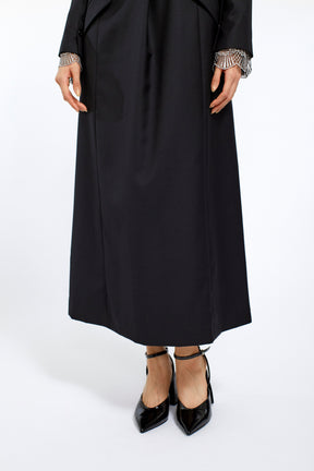 Classic lace jacket dress (Black)