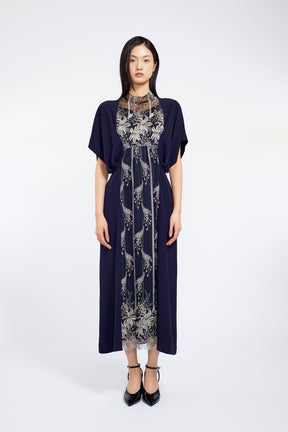 Classic lace dress (Navy)