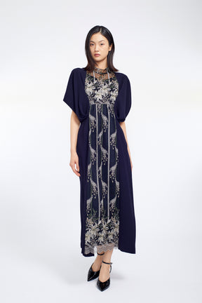 Classic lace dress (Navy)