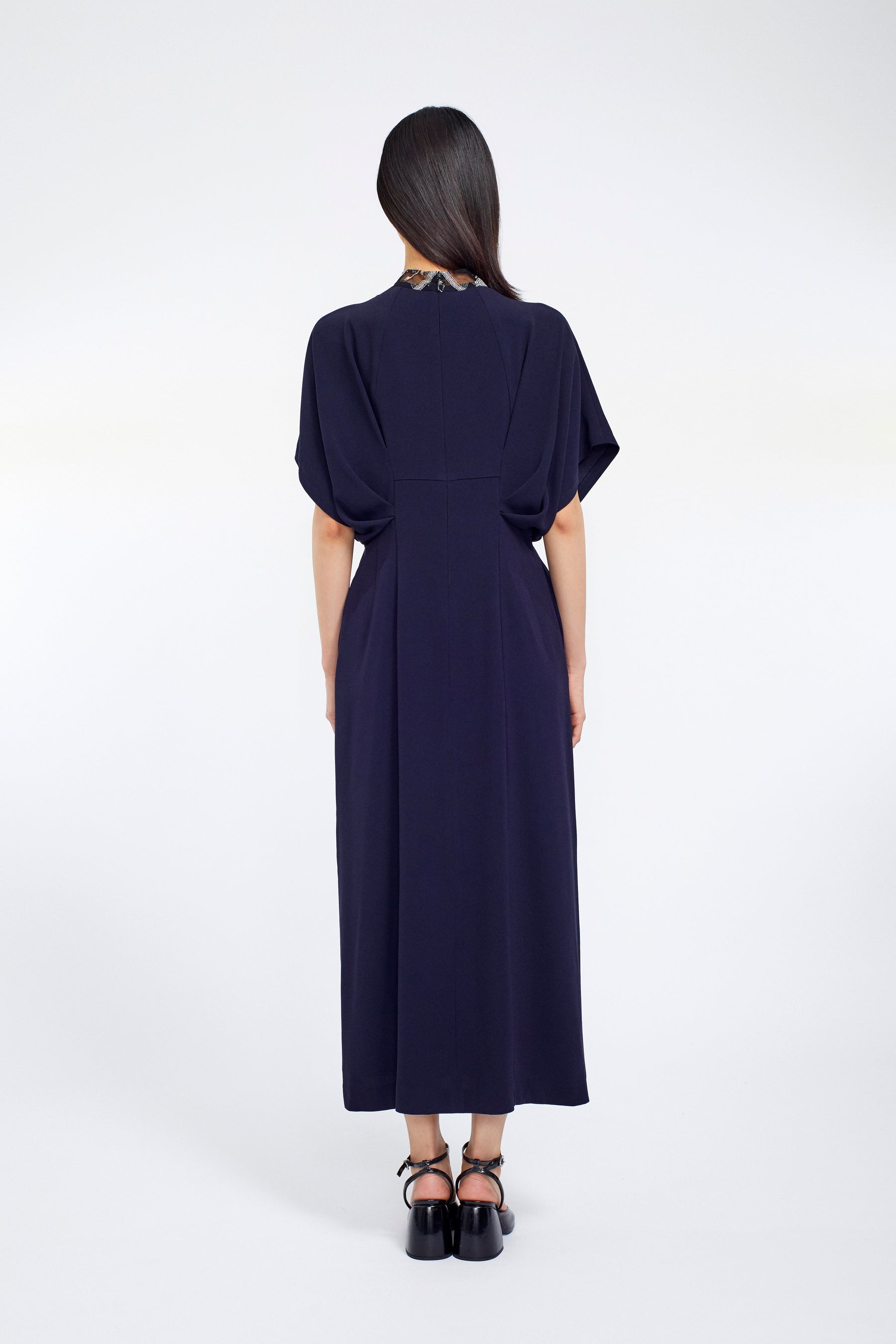 Classic lace dress (Navy)