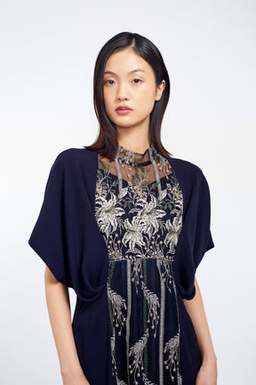 Classic lace dress (Navy)