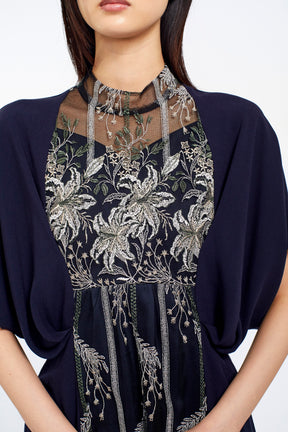 Classic lace dress (Navy)