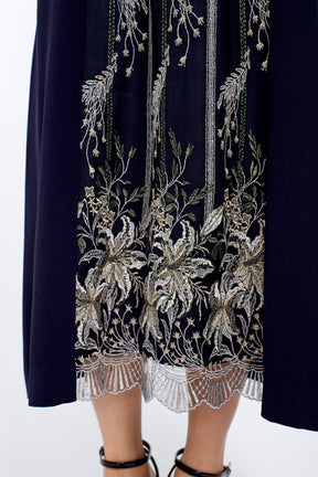 Classic lace dress (Navy)