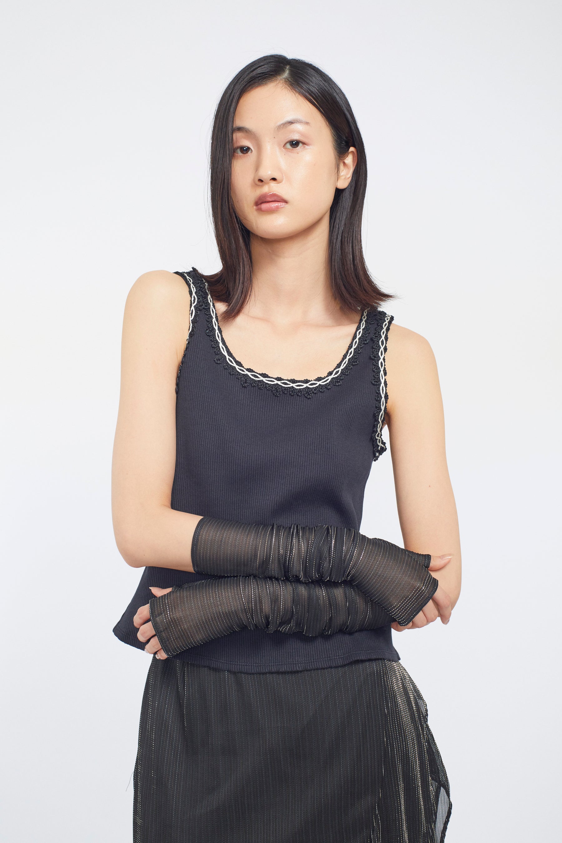 Fluid glimmer gloves (Black)