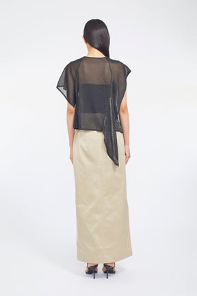 Fluid glimmer asymmetric tops (Black)