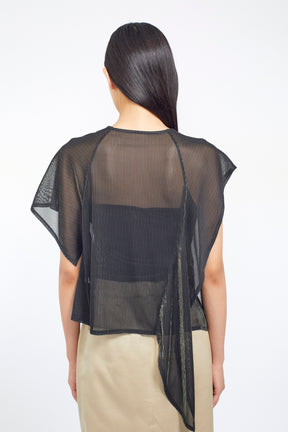 Fluid glimmer asymmetric tops (Black)