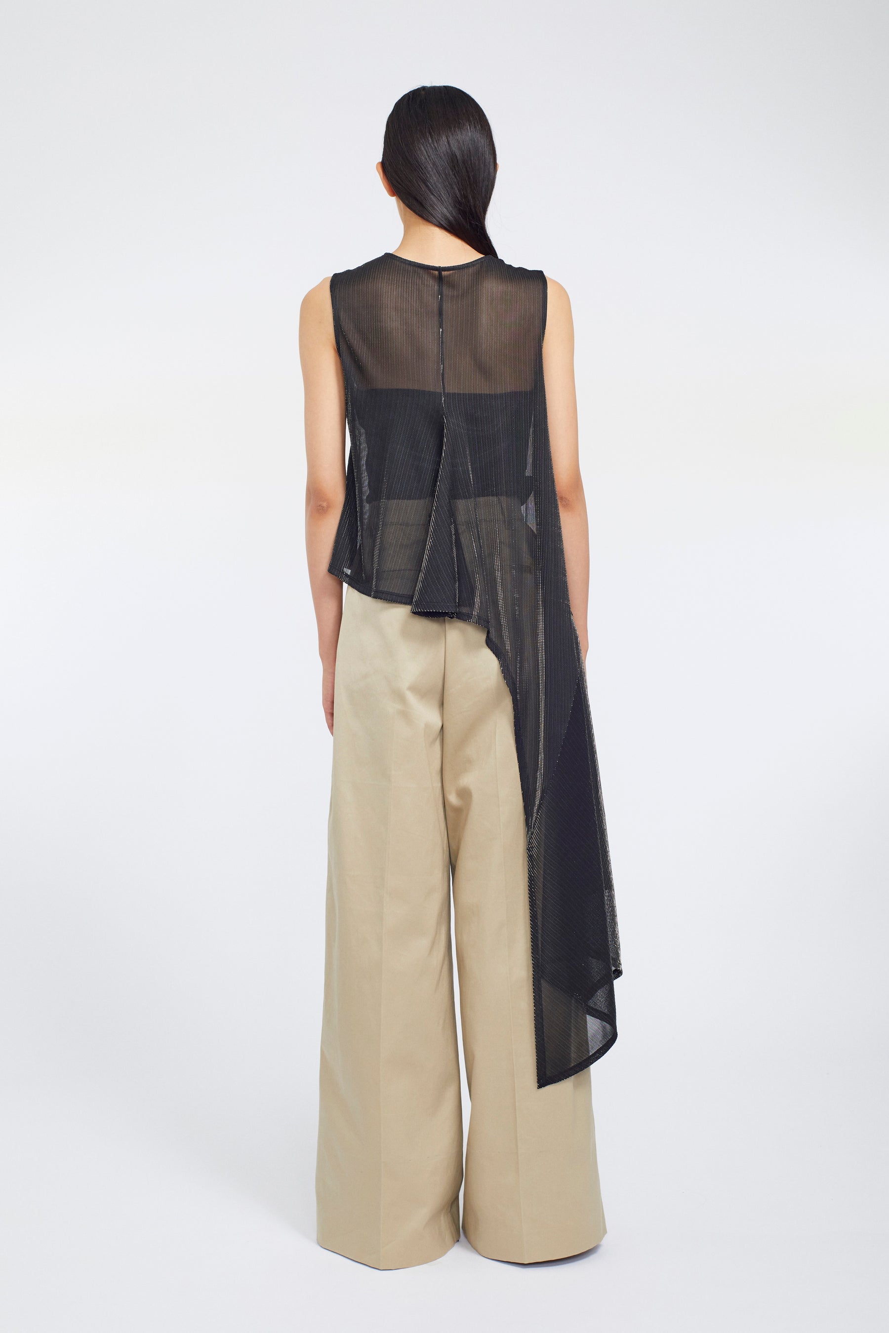 Fluid glimmer asymmetric tank (Black)