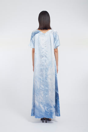 Water mirror print dress (Blue)