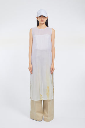 Narcissus print dress (Blue)
